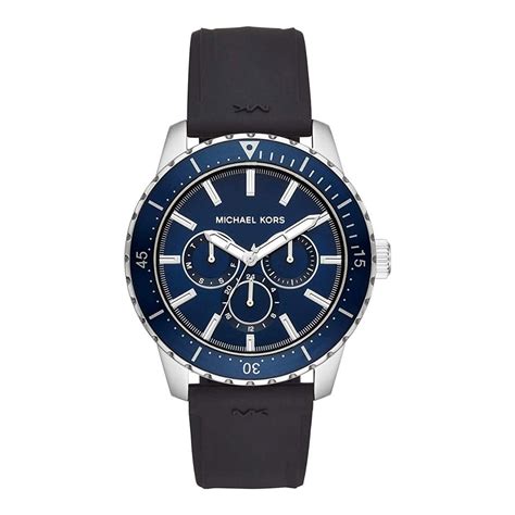 Michael Kors Cunningham Multifunction Black Silicone Watch